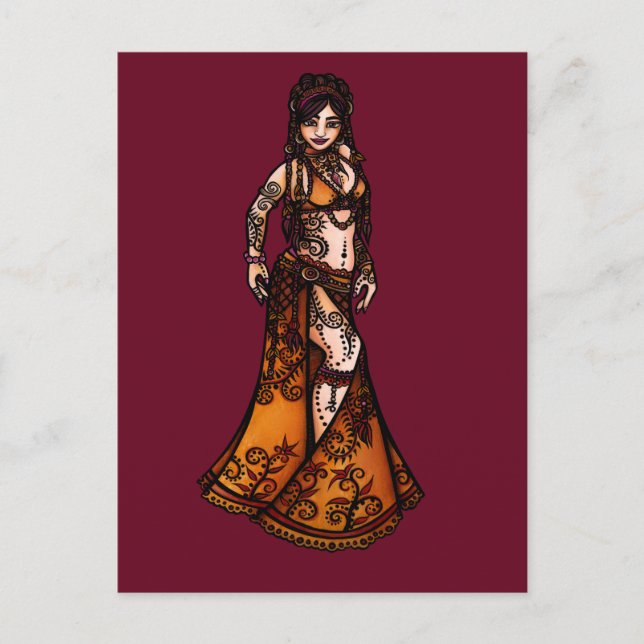 Carte Postale Capricorn Danseur du ventre (Devant)