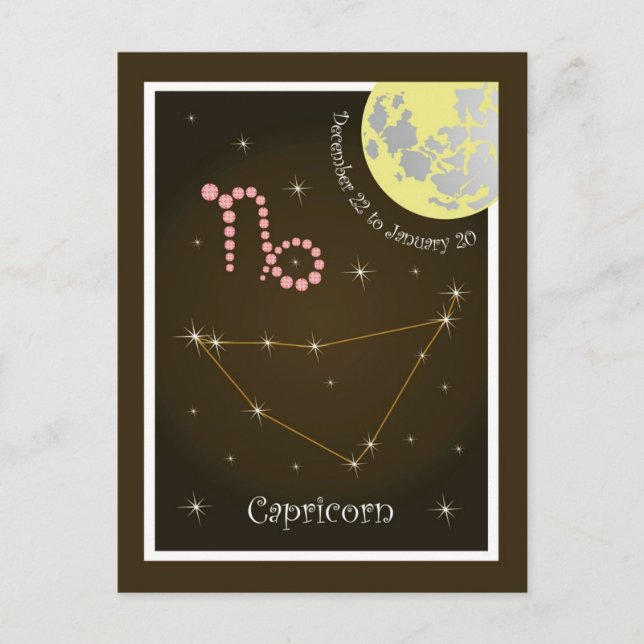 Carte Postale Capricorn December 22 to Janvier 20 (Devant)