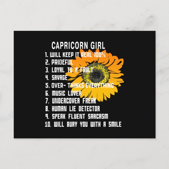 Carte Postale Capricorn fille (Devant)
