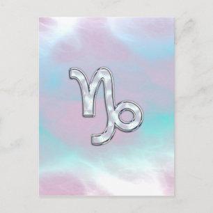 Carte Postale Capricorn Zodiac signe sur Mère style perle