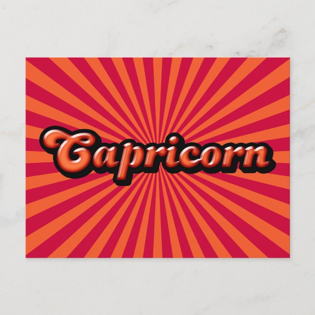 Carte Postale Capricorne rétro Zodiac (Devant)