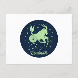 Carte Postale Capricorne Soulmate   Signe zodiaque   Amour de l'