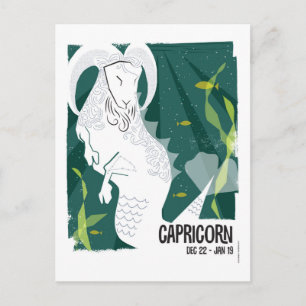 Carte Postale Capricorne Zodiaque de chèvre de mer