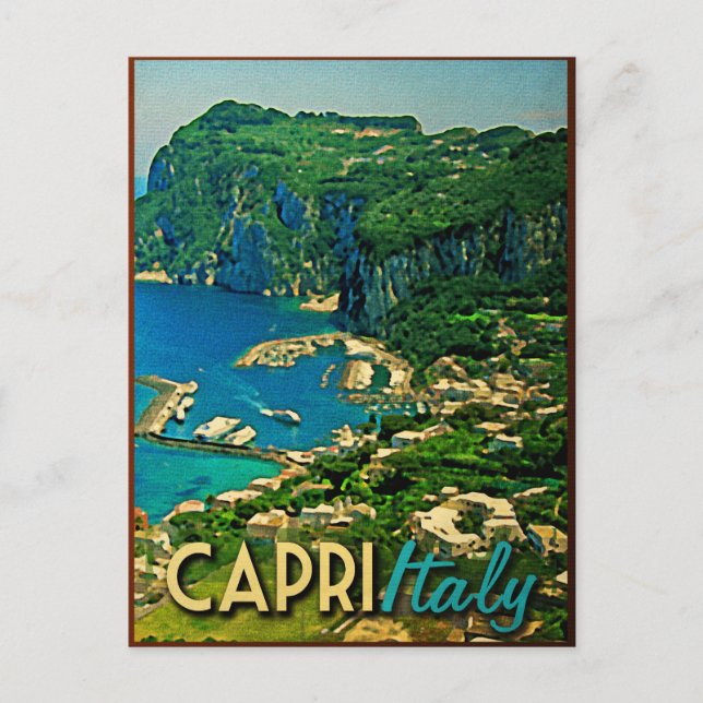 Carte Postale Capris Italie Vintage voyage (Devant)