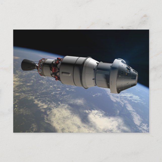 Carte Postale Capsule Orion et Delta IV en orbite (Devant)