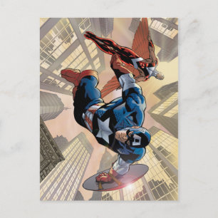 Carte Postale Captain America & Falcon Comic Panel