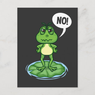 Carte Postale Capteur de grenouilles têtu Humour du lac Amphibie