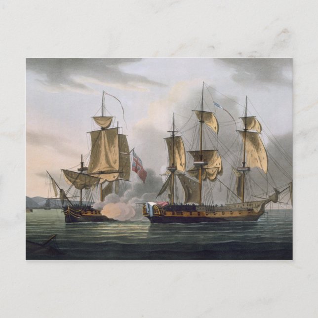 Carte Postale Capture de La Réunion, 21 octobre 1793, de 'Th (Devant)