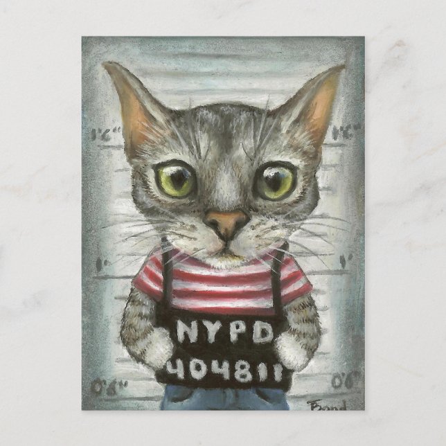 Carte Postale Capture d'écran d'un félon de chat (Devant)
