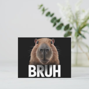 Carte Postale Capybara drôle Bruh 