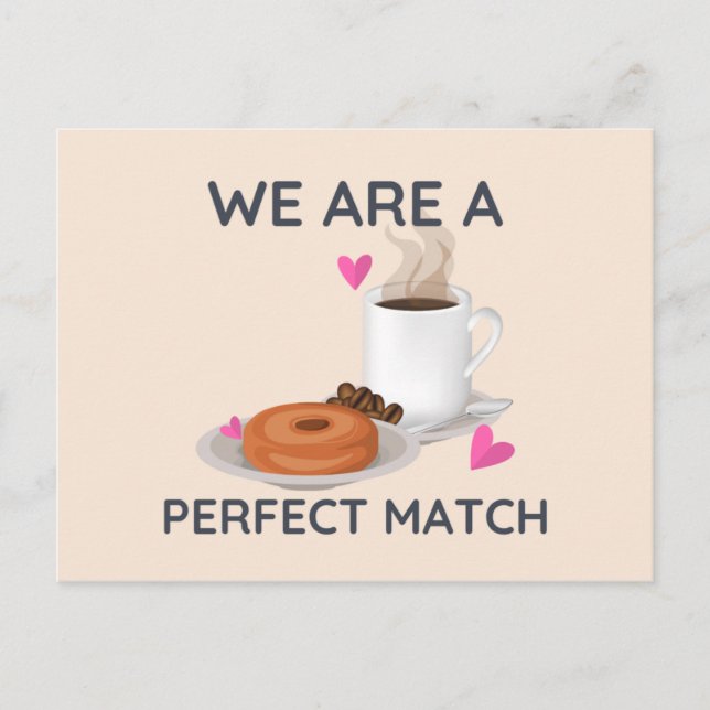 Carte Postale Car donut illustré rose clair (Devant)