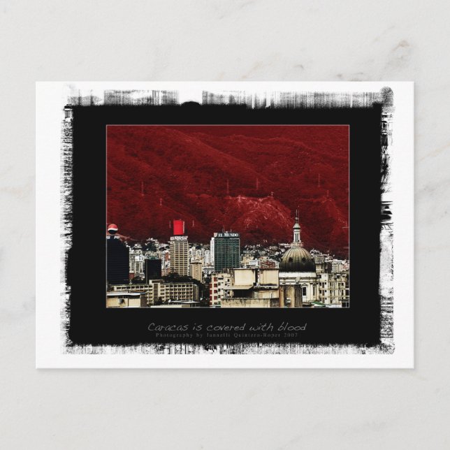 Carte Postale Caracas est couvert de sang (Devant)