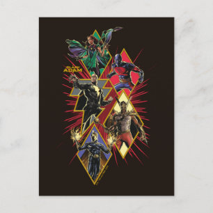 Carte Postale Caractère Adam noir Diamètre Burst Graphic