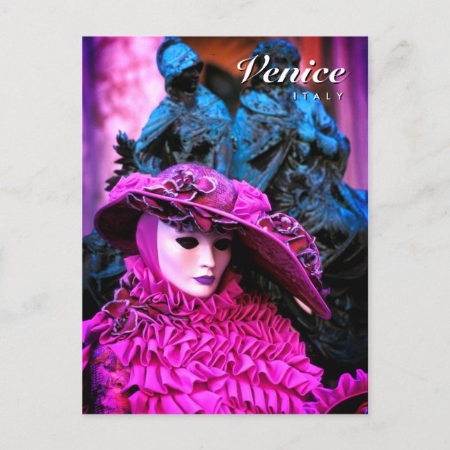 Carte Postale Caractère carnavalesque masqué élégant (Devant)