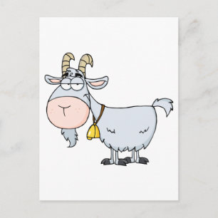 Carte Postale Caractère de dessin de chèvre