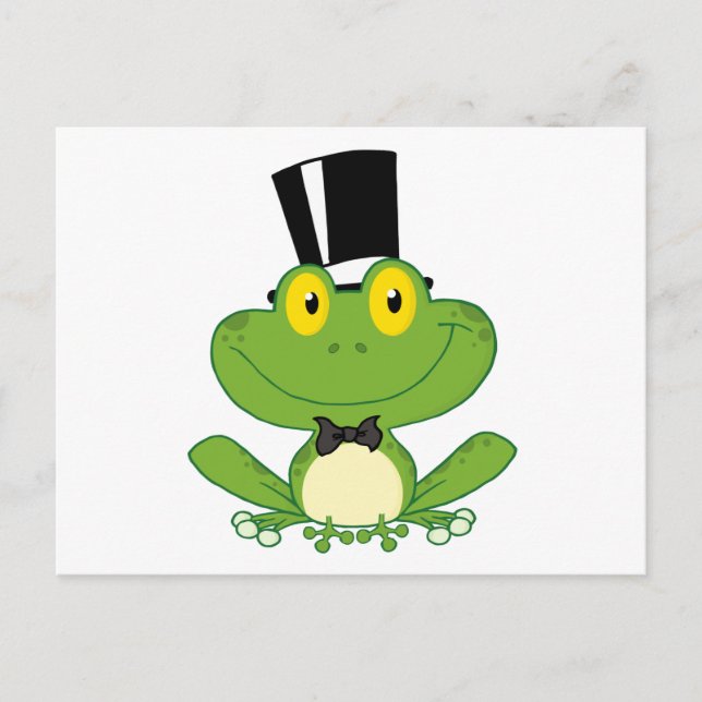 Carte Postale Caractère de dessin de grenouille (Devant)