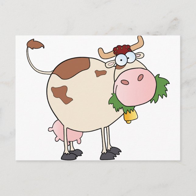 Carte Postale Caractère Vache de dessin (Devant)