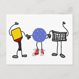 Carte Postale Caractères Drôle De Pickleball