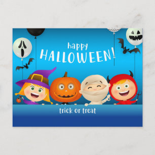 Carte Postale Caractères Halloween mignons