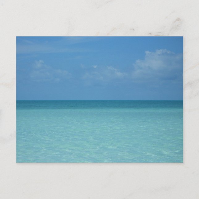 Carte Postale Caraïbes Horizon Tropical Turquoise Bleu (Devant)