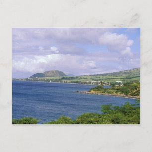 Carte Postale Caraïbes, Saint-Kitts, Roseau. Côte.