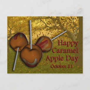 Carte Postale Caramel Apple Day Postcard 21 octobre