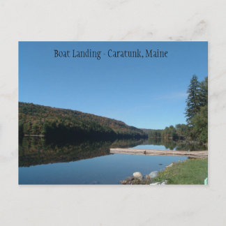 Carte Postale Caratunk, Maine - Bateau débarquant sur le Kennebe