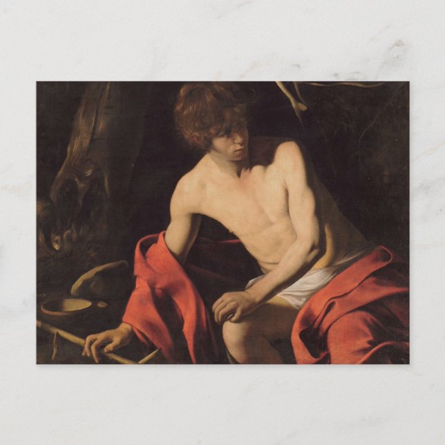 Carte Postale Caravaggio Jean dans le désert Jean le Baptiste (Devant)
