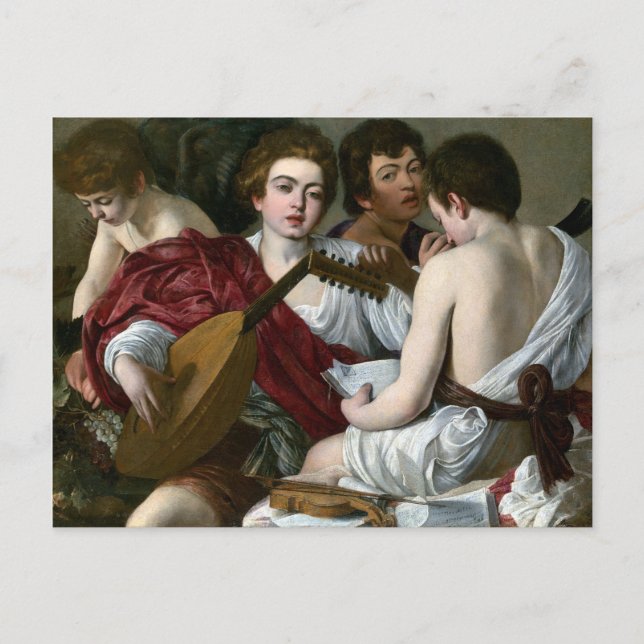 Carte Postale Caravaggio Les Musiciens (Devant)