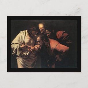 Carte Postale Caravaggio L'Incrédulité De Saint Thomas
