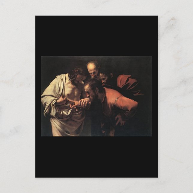 Carte Postale Caravaggio L'Incrédulité De Saint Thomas (Devant)
