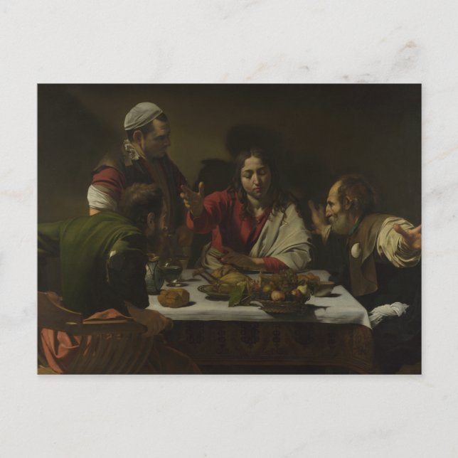 Carte Postale Caravaggio - Souper à Emmaüs (Devant)