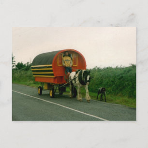 Carte Postale Caravane à cheval, Co. Kerry, Irlande