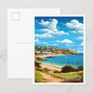 Carte Postale Carbis Bay Cornwall Angleterre voyage vintage