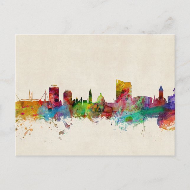 Carte Postale Cardiff Wales Skyline (Devant)
