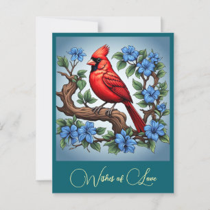 CARTE POSTALE " CARDINAL ROUGE "