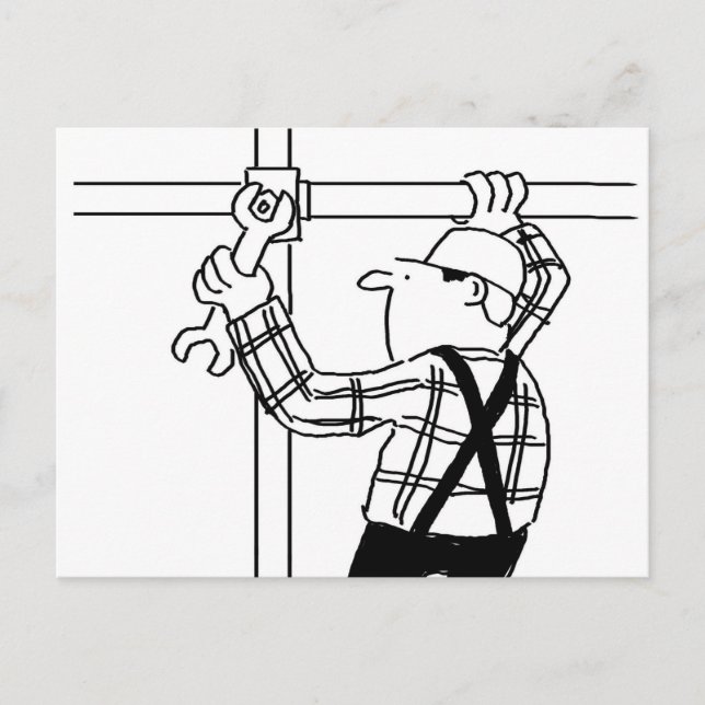 Carte Postale Caricature à échafaudage et à échafaudage (Devant)