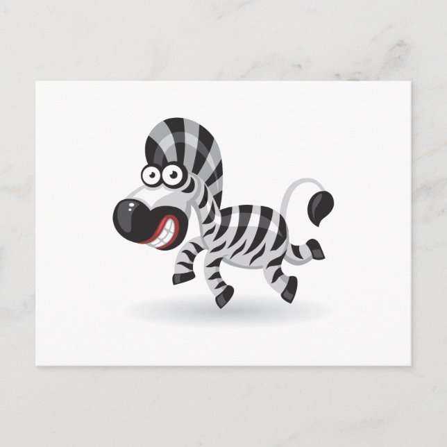 Carte Postale Caricature bébé Zebra (Devant)