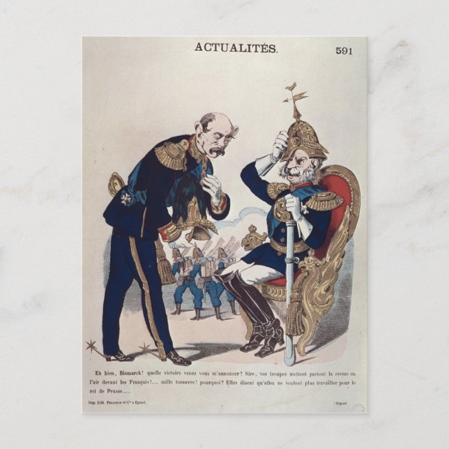 Carte Postale caricature de Kaiser Wilhelm de la Prusse (Devant)