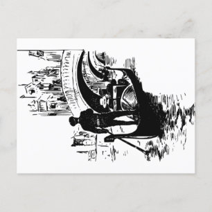 Carte Postale Caricature de la gondole de Venise