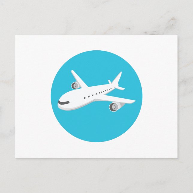 Carte Postale Caricature de l'avion (Devant)