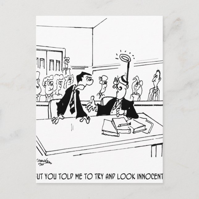 Carte Postale Caricature de l'avocat 5299 (Devant)