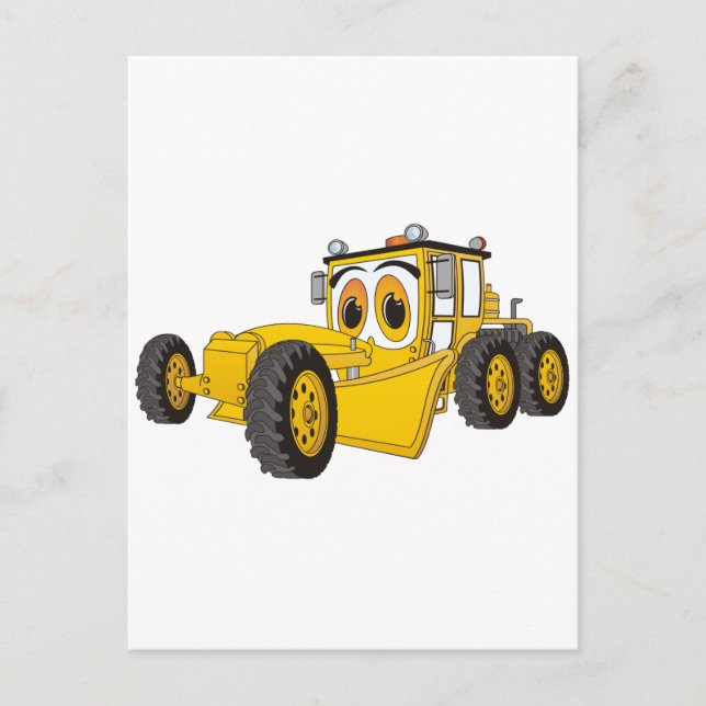 Carte Postale Caricature de l'échelle de route jaune (Devant)