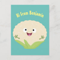 Caricature de légume de chou-fleur joyeux