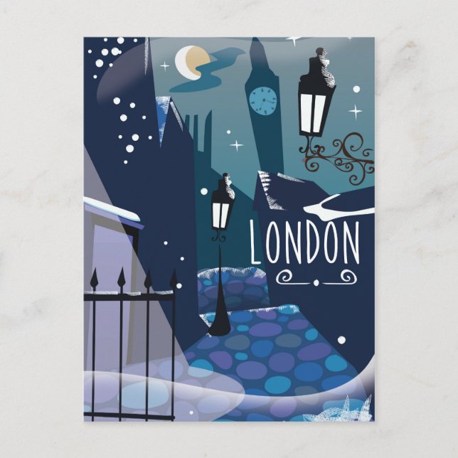 Carte Postale Caricature de Londres victorienne (Devant)