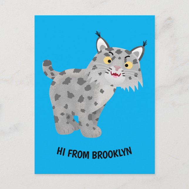 Carte Postale Caricature de lynx de lynx de lynx (Devant)