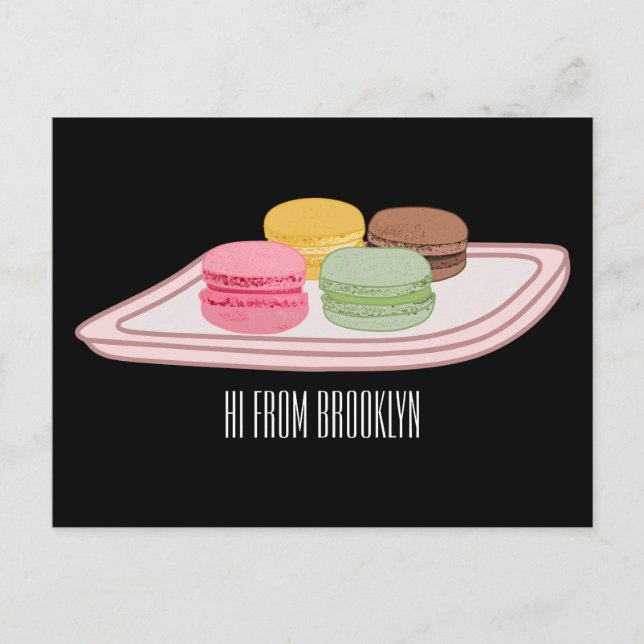 Carte Postale Caricature de Macaron (Devant)