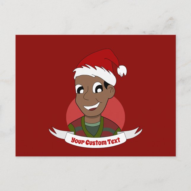 Carte Postale Caricature de Noël de l'homme qui rit (Devant)