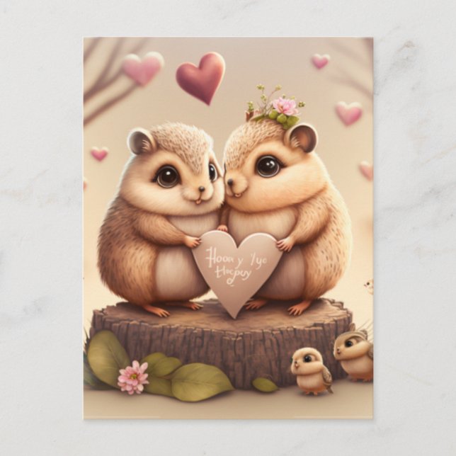 Carte Postale Caricature de petits ours mignons (Devant)