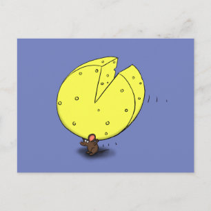 Carte Postale Caricature de souris mignonne